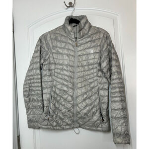 The North Face Thermoball Women's Grey Puffer Quilted Zip Jacket Gray Size XS